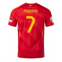 Maglia Calcio Spagna Alvaro Morata #7 Prima Divisa Europei 2024 Manica Corta